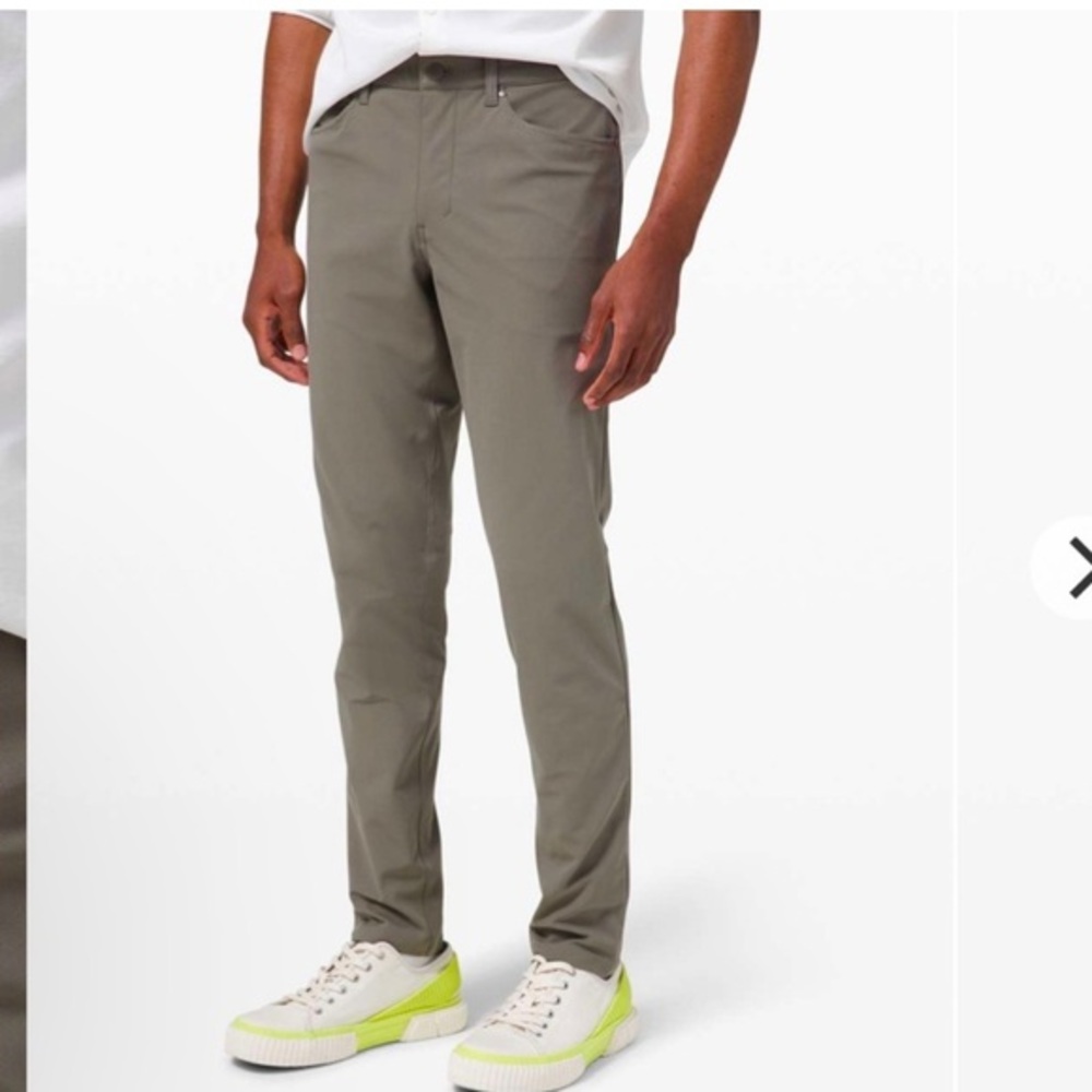 Lululemon Men’s ABC Classic-Fit 5 Pocket Pant Sage Gray Warpstreme Sz 33 x 30